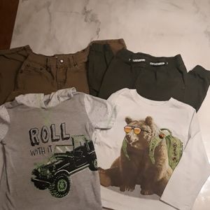Two Boys pants and 2 shirts